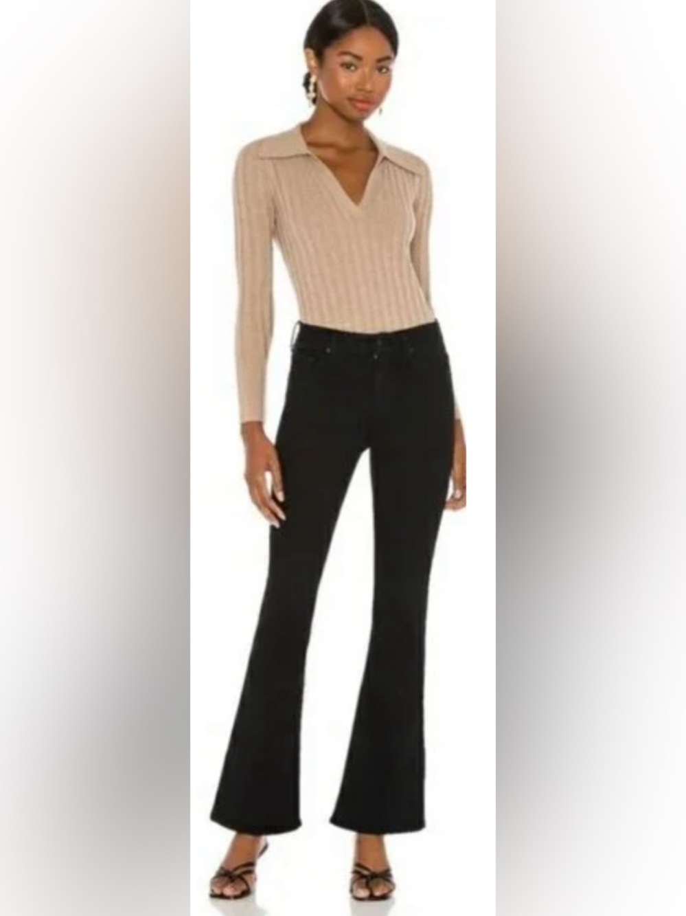MOTHER The Weekender Not Guilty Black Flare Jeans Women’s Size 26